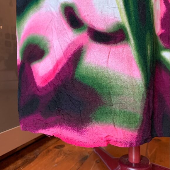 DESIGUAL - Black with pink green Floral prints + sequins - maxi dress size 42 - Picture 6 of 11